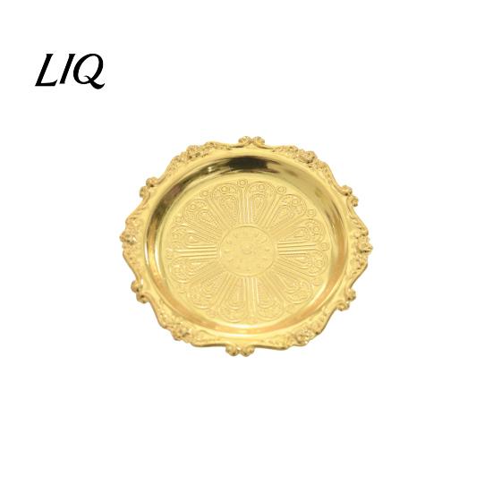 Jewelry Tray Vintage Embossed Stainless Steel Tray, Serving Platter for Desserts, Easy To Clean Storage Organizer, Snack Plate, Dining Table