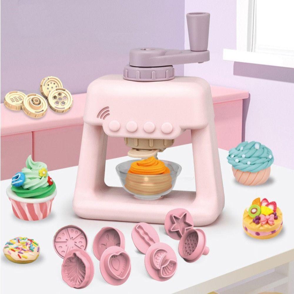 Mini Simulation Kitchen Ice Cream Machine Kitchen Toy Colourful Clay Pasta Machine Girls
