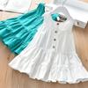 Girls' Vests, Summer Children's Clothing, Western Style Mid-length Skirts, Comfortable Baby Sleeveless Shirts, Tops