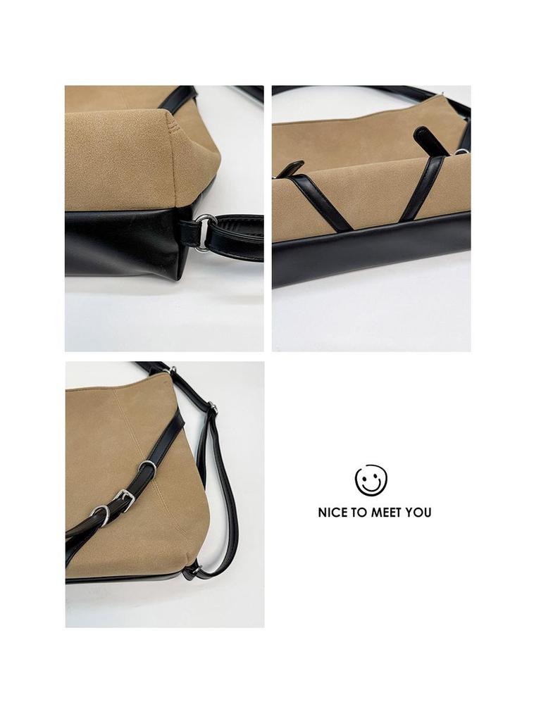 Multifunktionaler Damen-Crossbody-Rucksack aus Wildleder - Großes Fassungsvermögen, Lässiger Stil für Herbst/Winter 2025