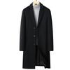 Autumn and Winter Men's Woolen Coat Trench Coat Business Casual Long Knee Woolen Coat