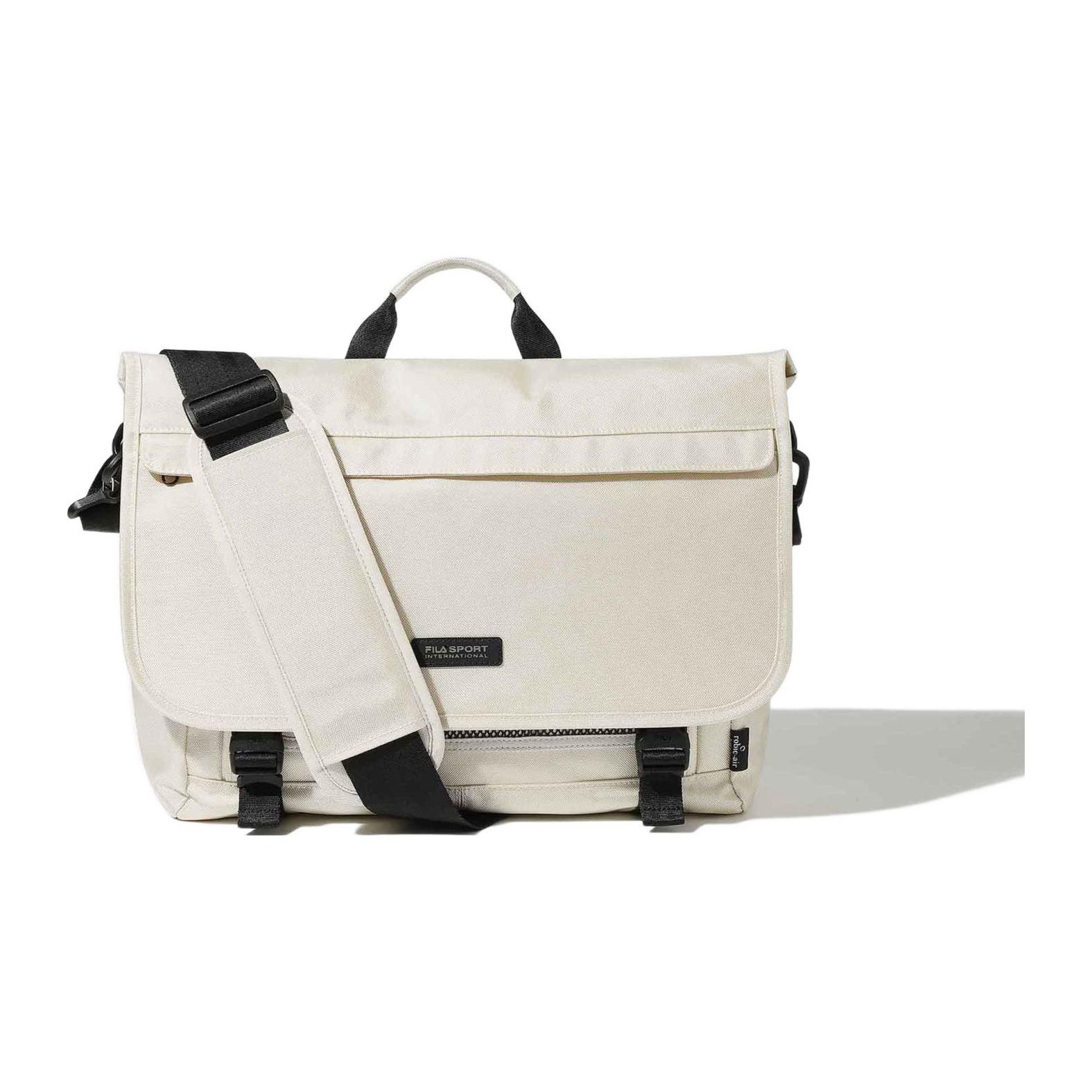 FILA Basic Casual Sports Nylon Messenger Bag Unisex bags Beige FS3BCF5021X-CRM Beige