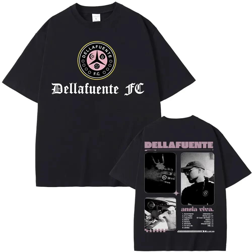 Rapper Dellafuente New Album 2025 Tour T-shirts Men Women Harajuku Gothic Hip Hop Punk T Shirt Fashion Casual T-shirt