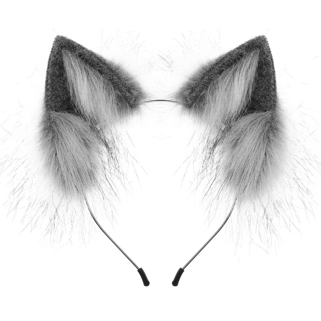 Furry Cat Wolf Fox Ears Headband Halloween Headwear Cosplay Costume Party, Rave