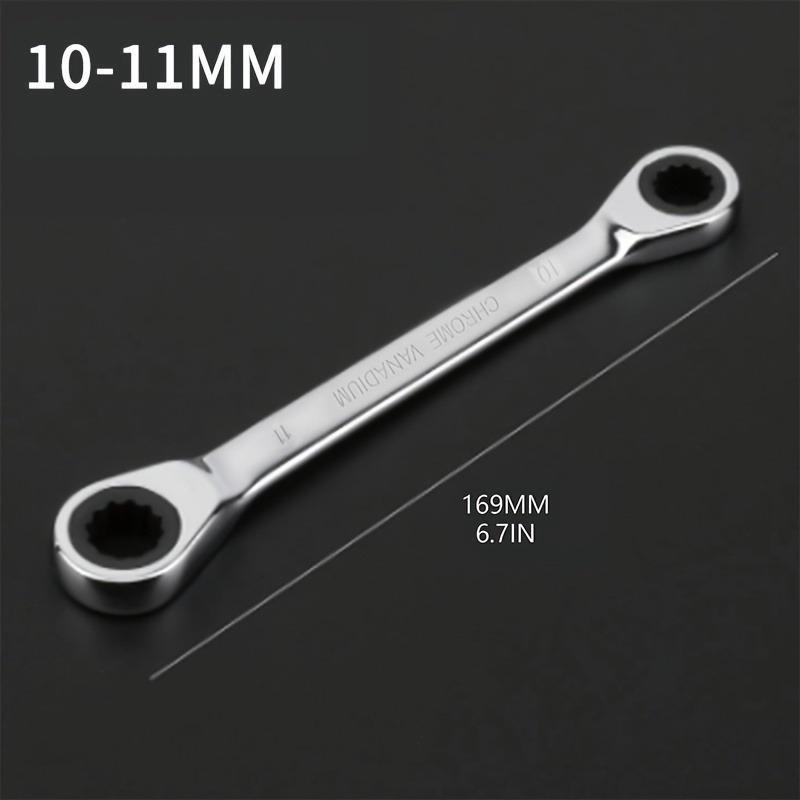 

Кольцевой Двухголовочный Трещоточный Ключ Реверсивный Трещоточный Комбинированный Ключ 10-11 MM серебряный