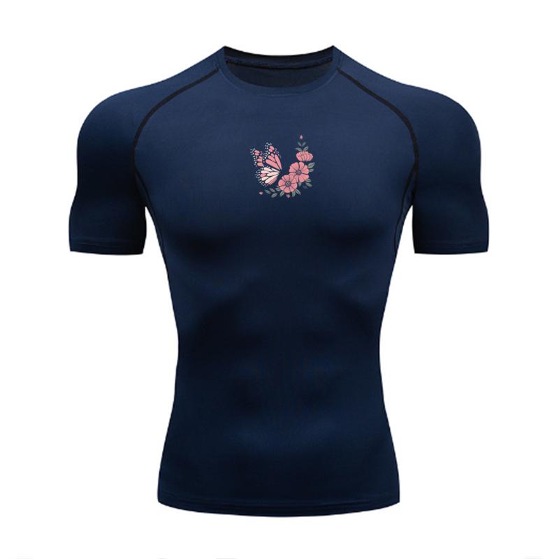 

Moisture-Wicking Short-Sleeved Tight-Fitting Sports Top Casual Versatile Breathable Quick-Drying Lightweight for Running and Cycling Fashion XXXL