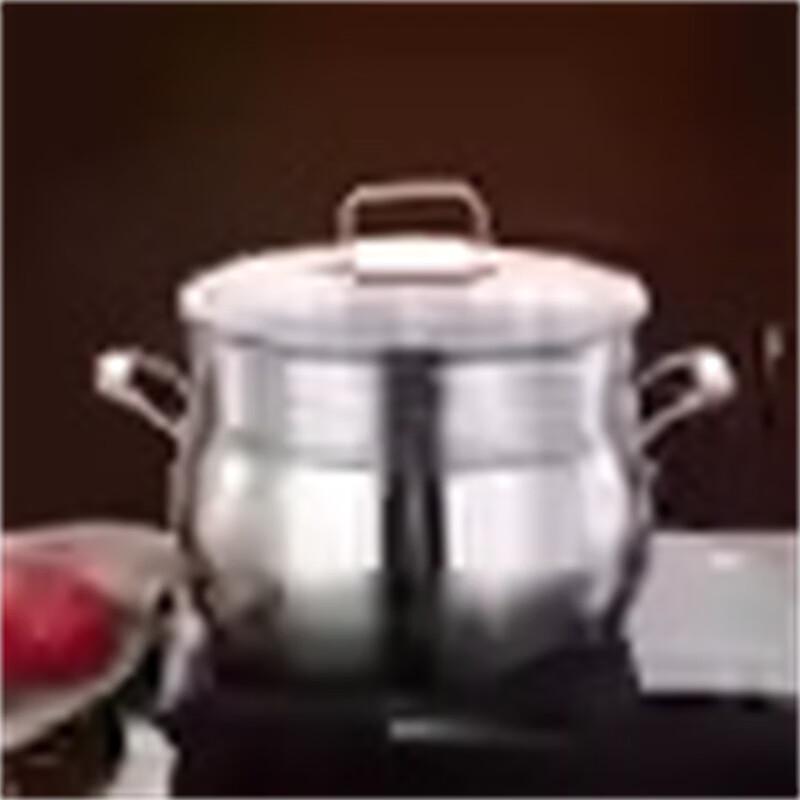 ZISIZ 24cm 304 Stainless Steel Steamer Soup Pot