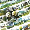 Mr. Paper,  Landscape Grassland Themed Adhesive Tape Stickers, Photo Frames, Greeting Cards, Scrapbooks, Decorative Stickers