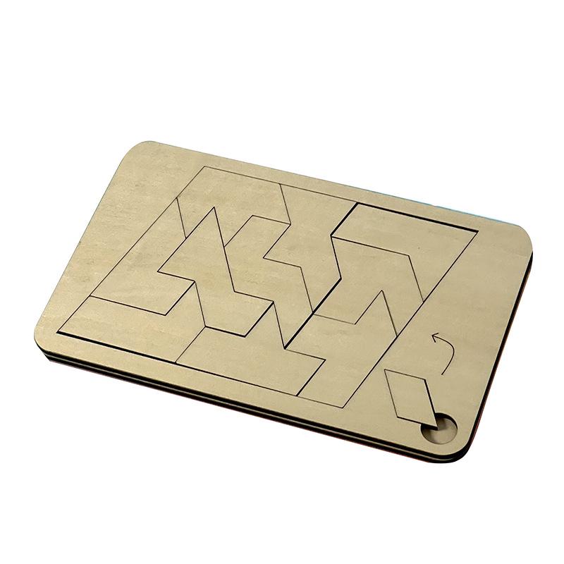 Ultimate Brain-Burning Puzzle: Disappearing Blocks Wooden Toy, 10 Levels of Super Difficult Fun