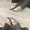2025 Spring and Autumn New Fashion Versatile Thick Heel Pointed High Heel Single Shoes Women's Korean Version French Small Leather Shoes Retro