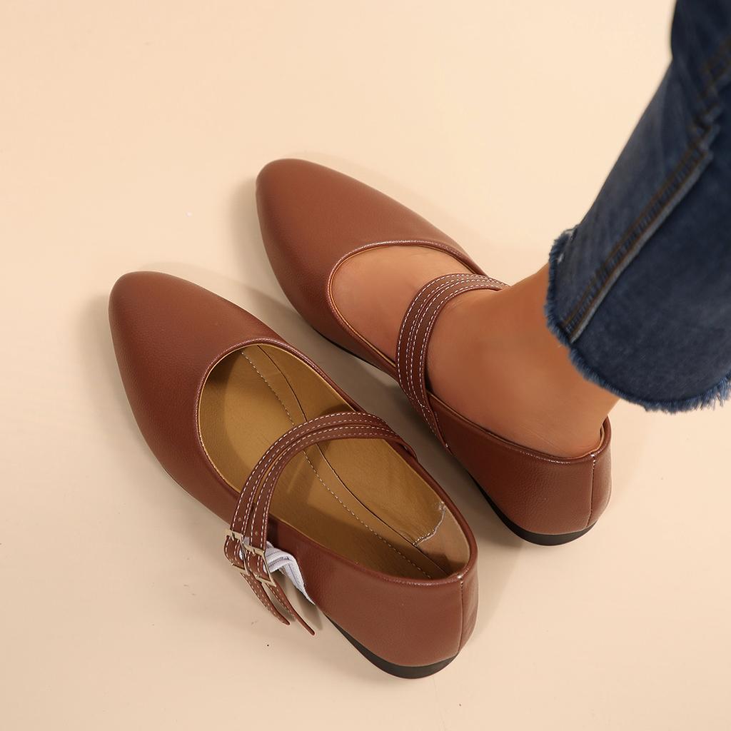 Fashion 2025 New Women Flats Shoes High Quality Slip-on Daily Dress Shoes Woman Pointed Toe Comfortable Elegant Loafers Shoes Ladies