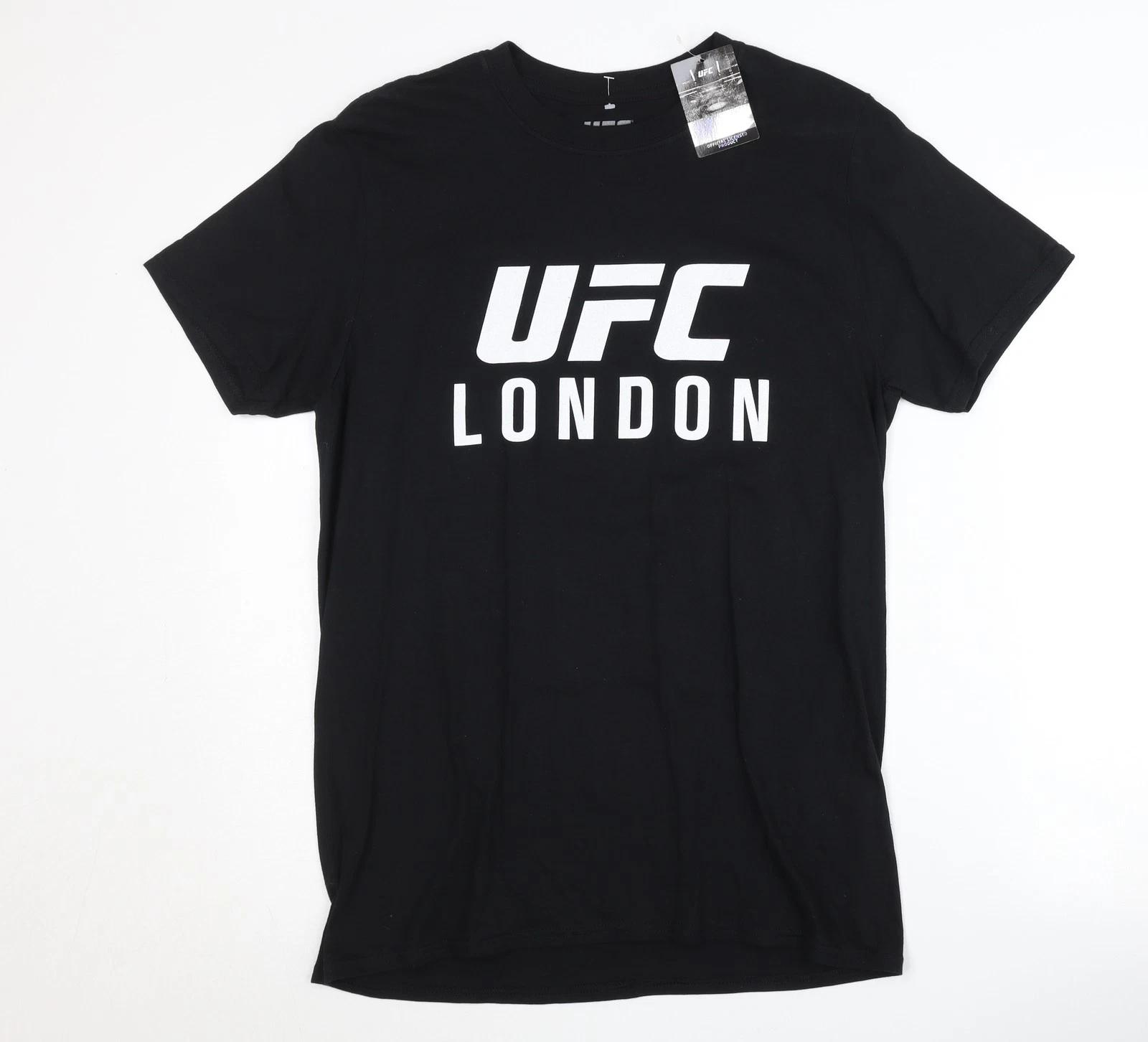UFC Men s Black Graphic Print T-Shirt M Sports S