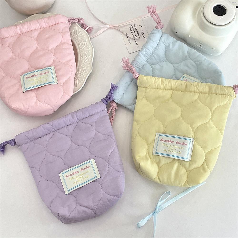 Women Drawstring Makeup Bag Cosmetic Bag Portable Polaroid Camera Case Drawstring Bag Key Earphones Lipstick Bags Drastring Bags