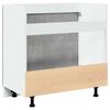 Lyon kitchen sink base cabinet in concrete gray 80x46x81.5 cm wood composite