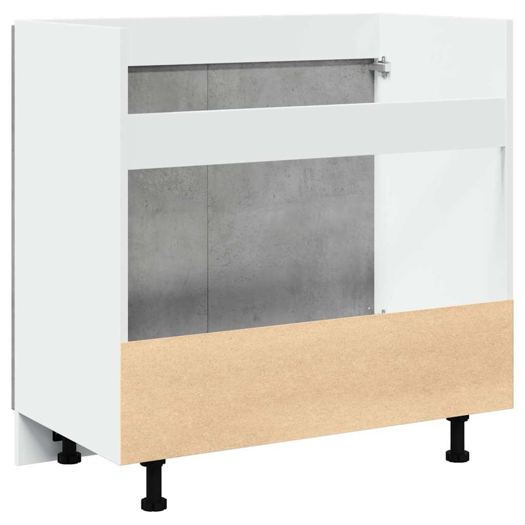 Lyon kitchen sink base cabinet in concrete gray 80x46x81.5 cm wood composite