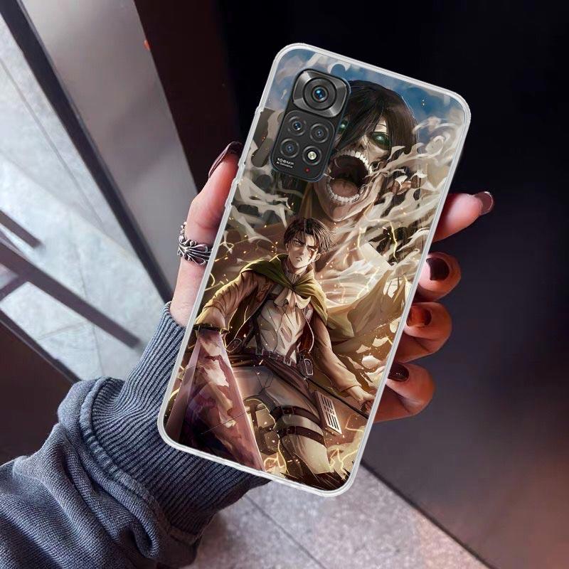 A-Attack on T-Titan Levi Phone Case For Xiaomi Redmi Note 10 11 12 13 14 15 Pro Plus 11S 12S 14S 11T 11E 10S Soft TPU Back Cover