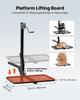 Hitch Deer Hoist with Lifting System Platform, 300 lbs Load Capacity, Game Hoist Winch Lift with 2-inch Receiver, 360-Degree Swivel Shaft & Foldable,