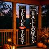 Party Hanging Decoration Halloween Porch Sign Banner, Pumpkin Ghost Awning Wall Decorative Accessory Door Decoration, Front Wreath Banner Yard Festive