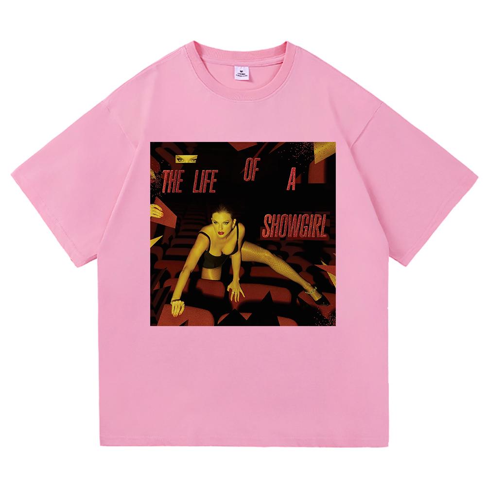 The Life of A Showgirl Album Tricou 2025 Modă Nouă Haine Bărbați/femei Vintage Harajuku Haine de Înaltă Calitate Tricouri Bumbac