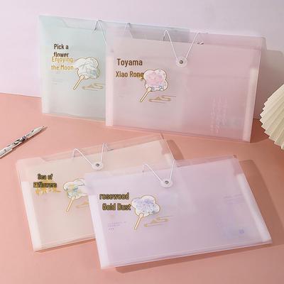 A4 Multi-Layer Transparent Accordion File Folder - Inspirational Student & Office Document Bag