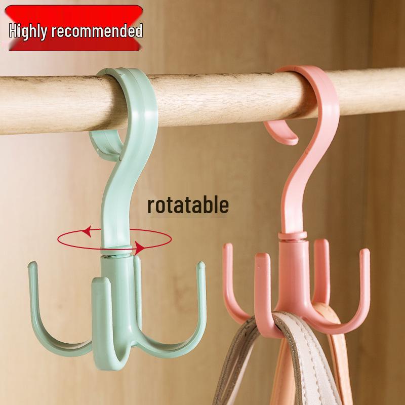 Rotatable Four-Claw Hook Hanger for Hats, Coats, Bags, and Scarves
