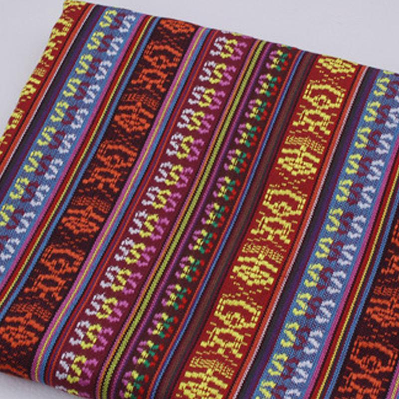 100x150cm Ethnic Style Cotton Linen Fabric Textile Patchwork Sofa Cover Pillow Hotel Bar Tablecloth Curtain Decor Craft