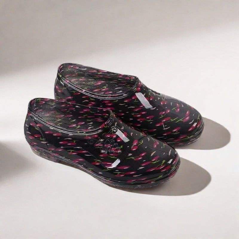 

Rain shoes medium tube non-slip and wear-resistant rain boots adult water shoes women s short tube waterproof water boots fashionable warm kitchen r 41