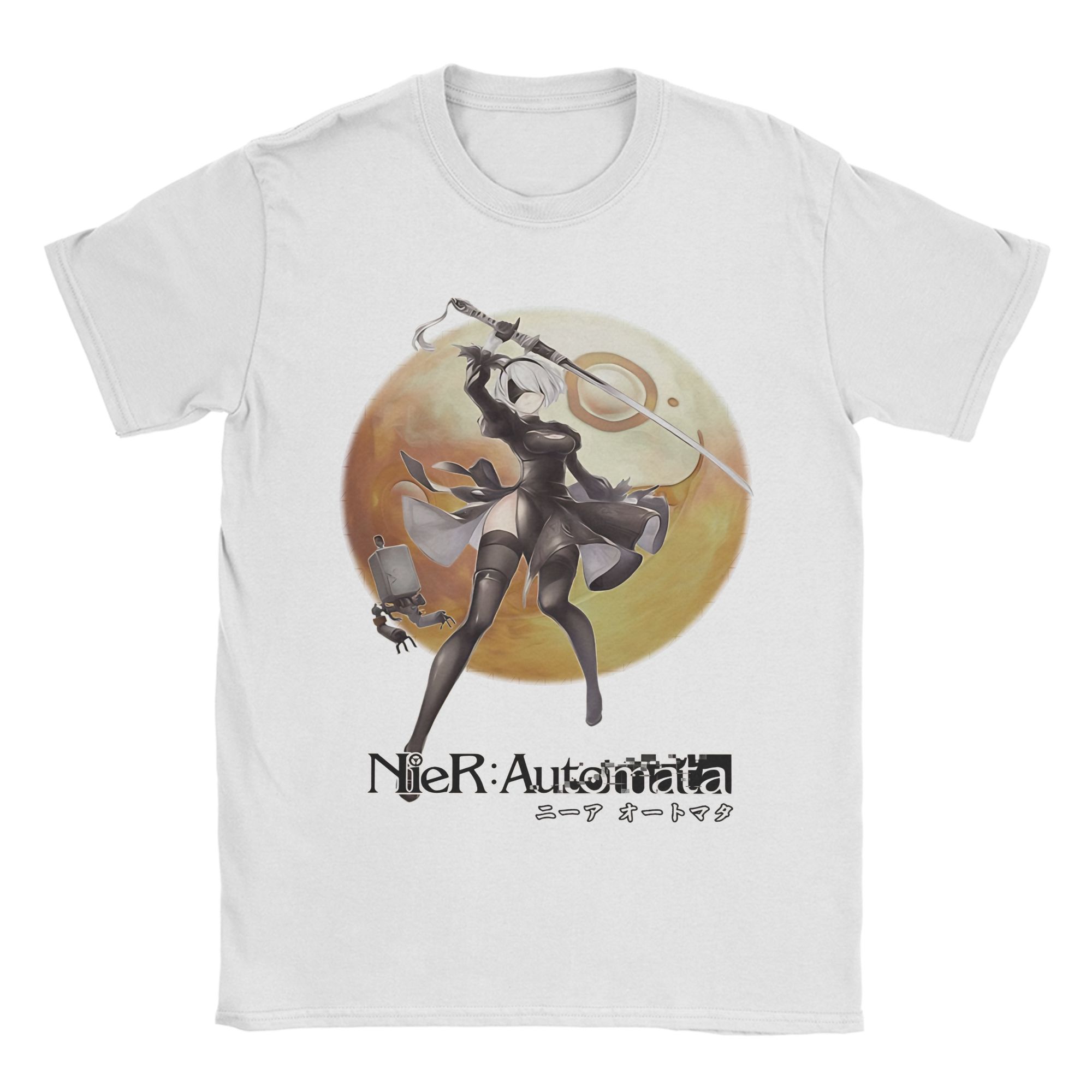 Nier Automata Emil Automata University TShirt Summer Cotton T Shirts For Unisex Harajuku Loose Tshirt Short Sleeves Clothes S