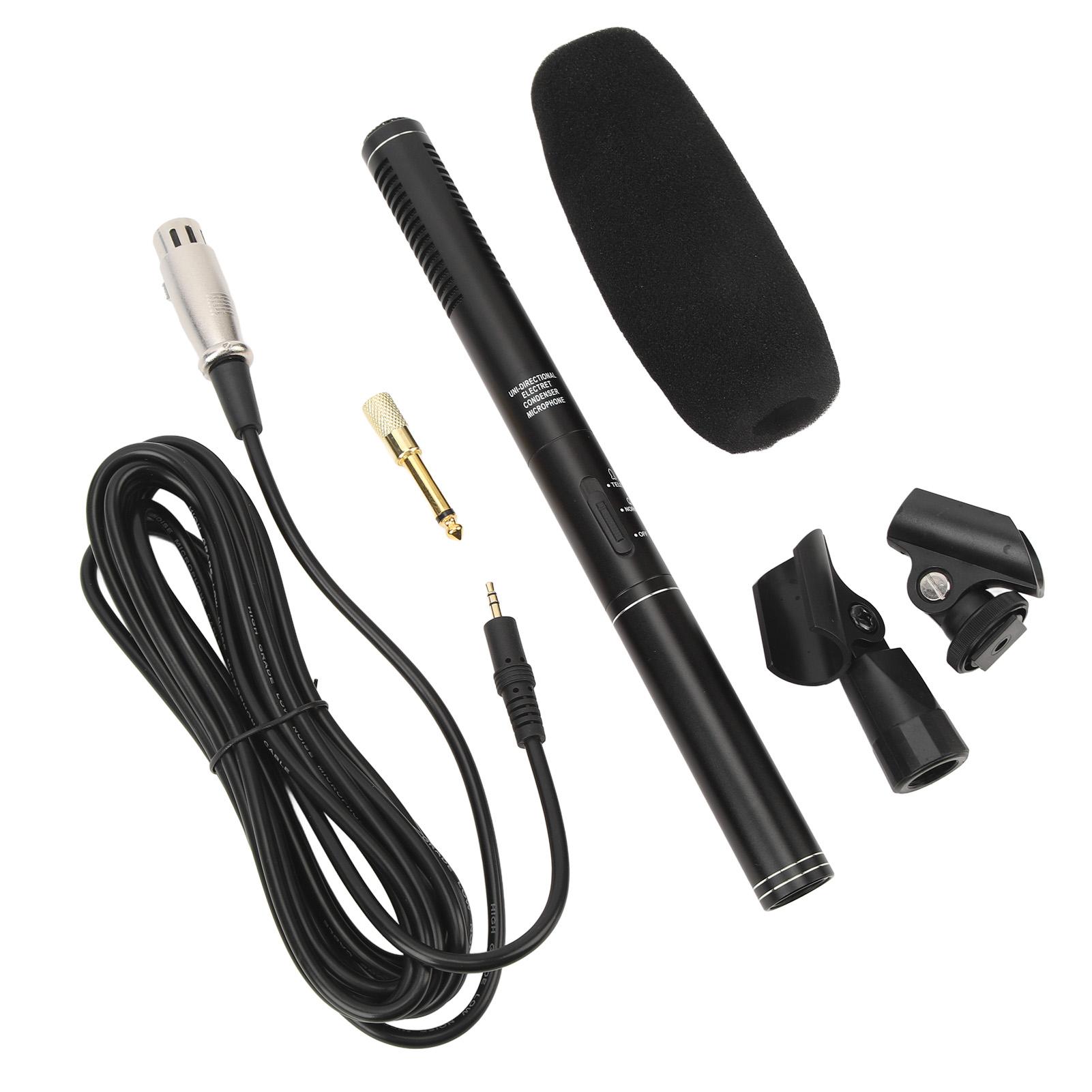 

XLR Shotgun Condenser Microphone Professional Cardioid Mini Shotgun Condenser Mic Television News Reporter Interview