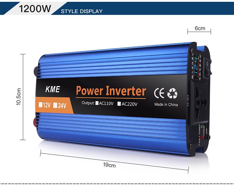 Smart Car Solar Inverter 12V/24V To 220V Converter