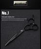 FGL 6" Black Dragon Hairdressing & Barber Scissors Set