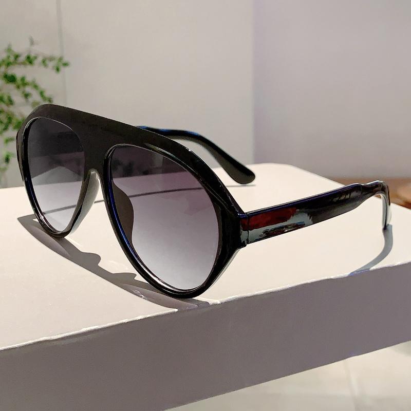 Retro Black Pilot Shades Fashion Brand Gradient Lady Sunglasses New in Women's Decor Sun Glasses for Driving Hiking