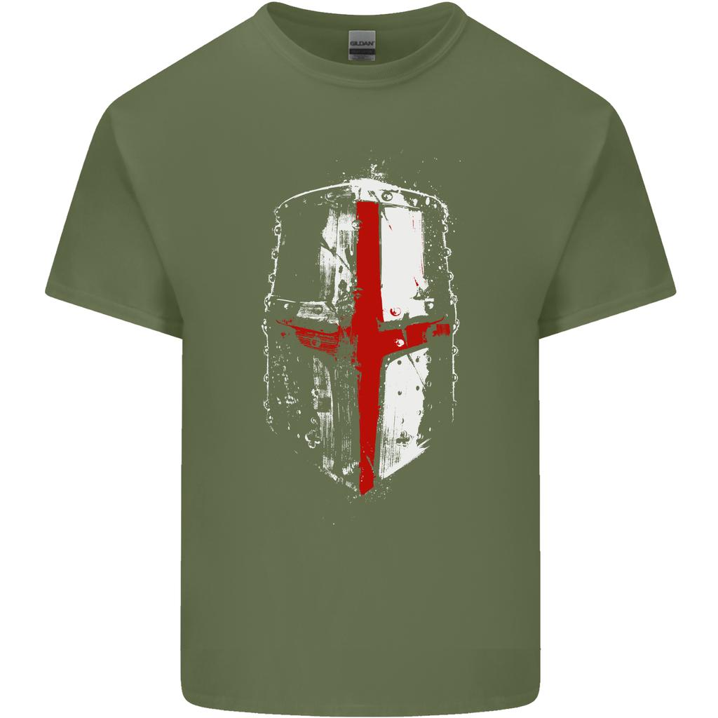 Helmet Gym England Flag St Georges Day Unisexs Light Cotton Tshirt