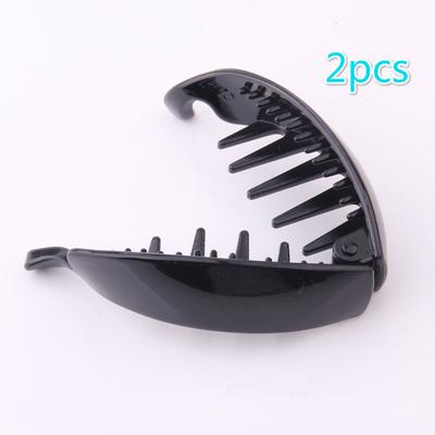 2 Pcs Banana Clips Hair Hairpins Funny Shape Ponytail Holders Solid Plastic Hair Clips Casual Fashion Hair Accessories for Women