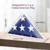 Flag Holder with Cover Transparent Flag Display Case Triangle Flag Container