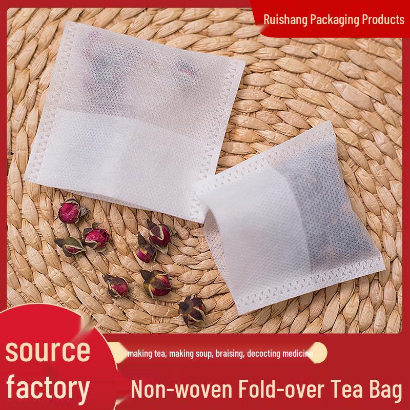Non-woven Disposable Fold-Over Tea and Decoction Filter Bag 7x6.5CM; Non-woven Fold-over Bag (100 pieces)