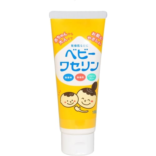 Kenei Pharmaceutical Baby Vaseline Moisturizing Cream, 100g, for Dry Skin, Paraben-Free, Includes Original Tissue