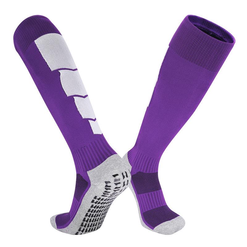 Men's Non-Slip Long Tube Football Socks - Professional Sports Socks with Towel Bottom for Training and Competition