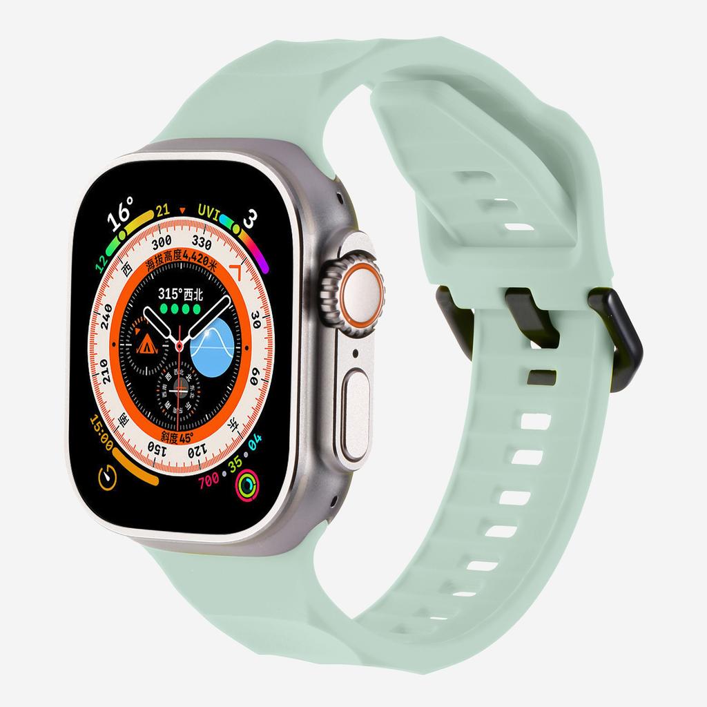Soft Silicone Band for Apple Watch Ultra 3/2 49mm 46mm 45mm 44mm 42mm 40 41 Mm Sport Wristband iWatch Series 11 10 9 8 7 5 SE 3