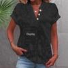 Women's Casual Solid Color V-Neck Short-Sleeved Shirt - Summer 2025 Edition