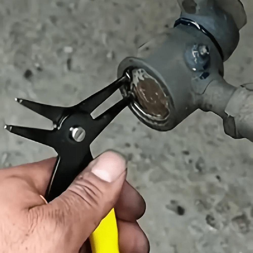 1PC 2-in-1 Snap Ring Pliers, Dual-Purpose Multi-Functional Metal Tool for Indoor & Outdoor Use