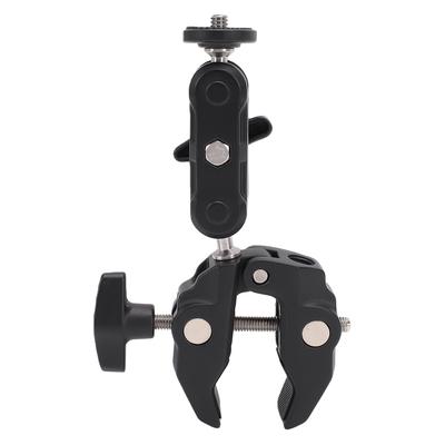 Suport de Cameră cu Clește cu Braț Magic Dublu 360 de Grade Suport cu Cap Sferic pentru Telefon Cameră de Acțiune Trepied de Birou
