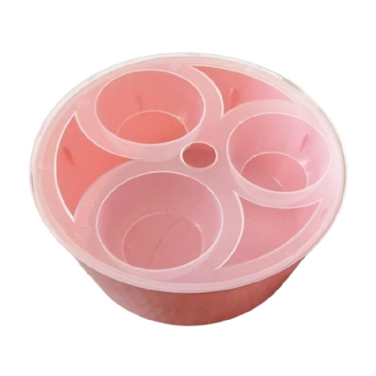 

Multipurpose Hydroponic Planter 3 Compartment Plastic Flowerpot For Multiple Hyacinth Flower Growing Indoor Gardening рожевий