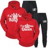 Unisex Hooded Sweatshirt Set Casual Sportswear Tracksuit Teens Adults