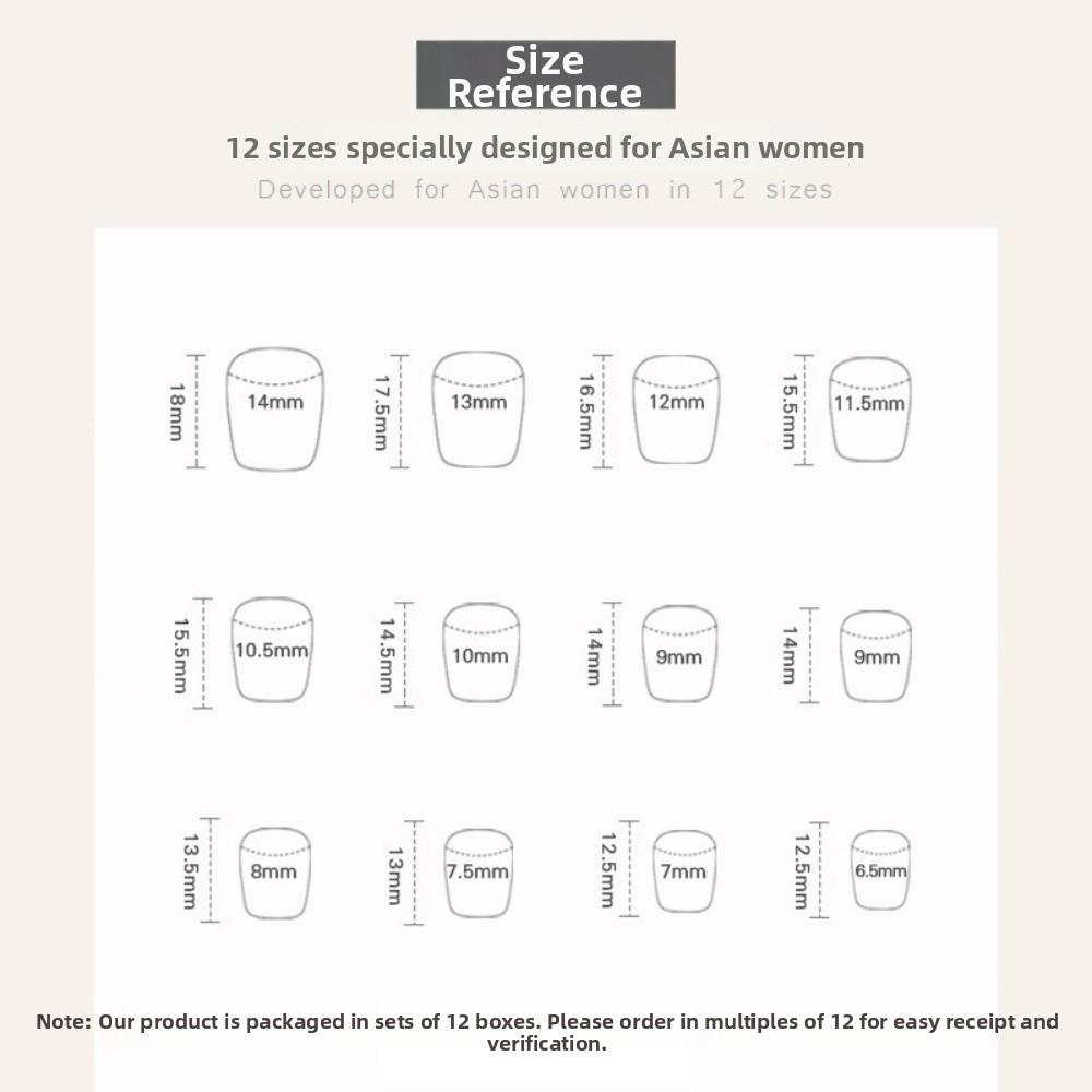 Almond Short Square Head False Nails Manicure Nail Art French Press On Nails Diy with Gel Stickers/Glue Reusable Fake Nails