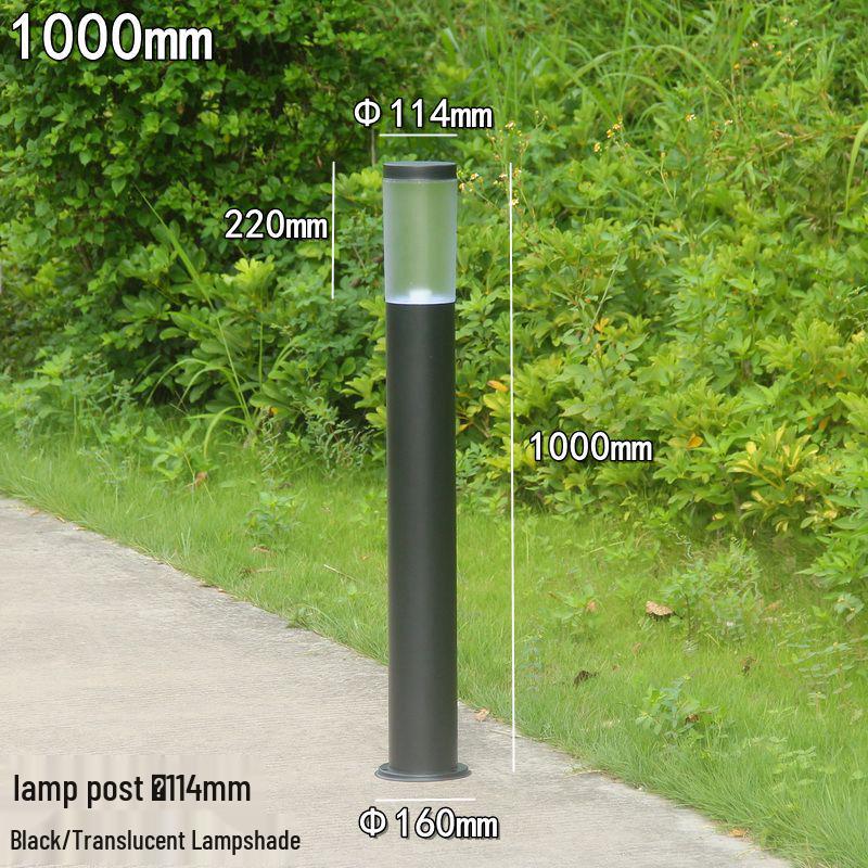 Stainless Steel LED Garden Lights - Waterproof Outdoor Cylindrical Ground Lights for Villas and Courtyards.