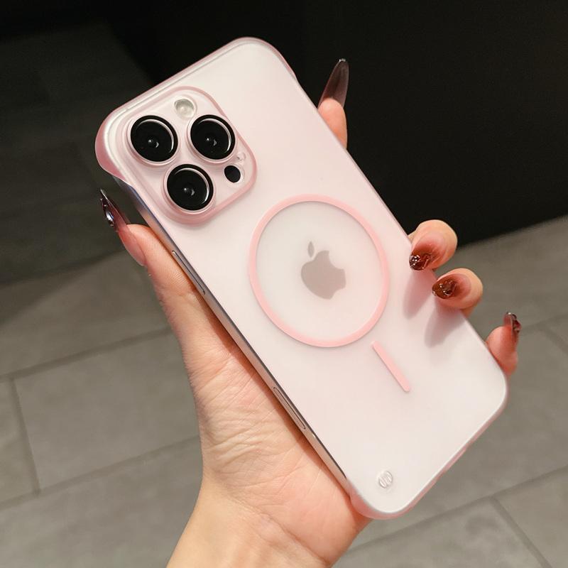Husă Transparentă Mată Fără Ramă pentru Magsafe Pentru iPhone 16 Pro 15 Pro Max 14 13 12 11 Subțire PC Dur Rezistentă la Șocuri Încărcare Wireless Husă Magnetică pentru Telefon