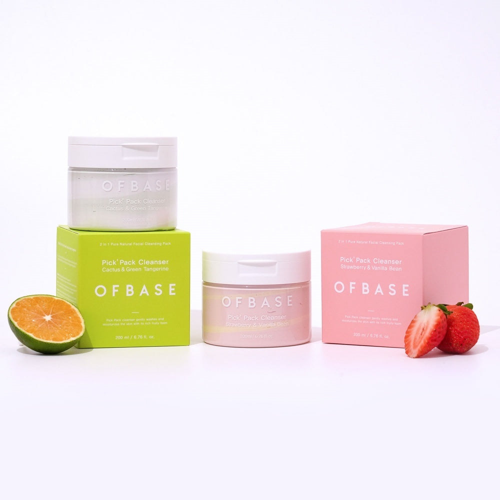 Ob base Pick Pack Cleanser 2 Types Select 1 Strawberry & Vanilla Bean