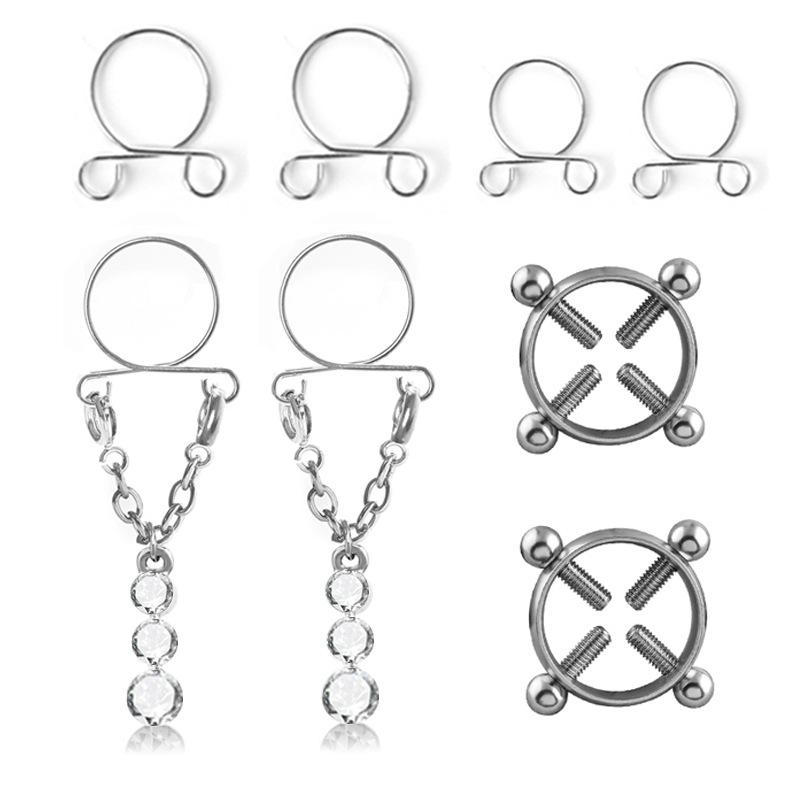 Pooth Jewelry Water Droplet Screwless Milk Ring Set Combination