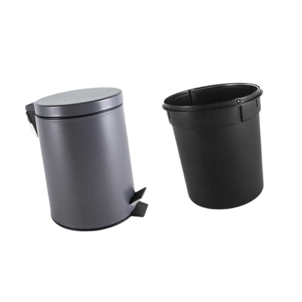 Trash Can with Step Pedal Simple Garbage for Bedroom Kitchen Room 12L